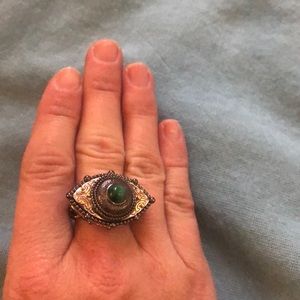 Sterling Silver Evil Eye Ring